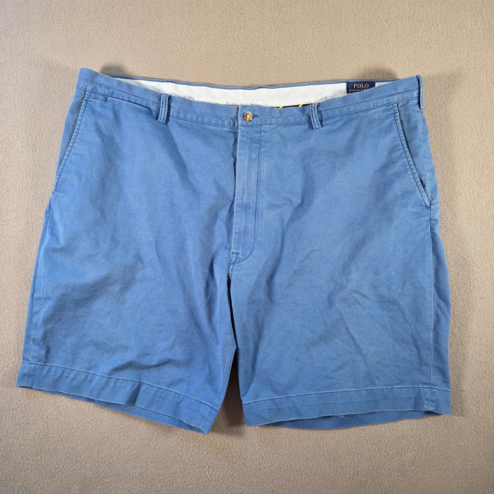 Polo Ralph Lauren Shorts Mens 48 Blue Chino Stretch Cotton Twill Prep 9"